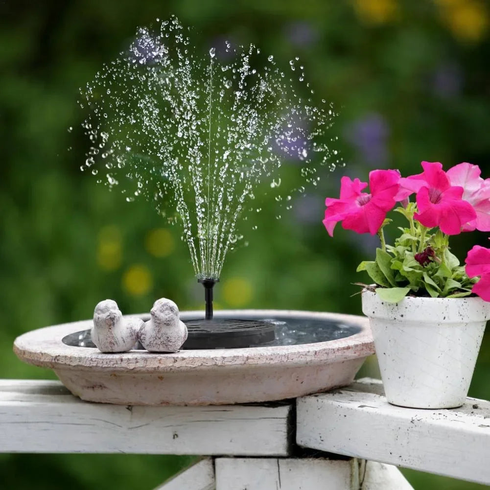 Solar Water Fountain Pool Pond Waterfall Fountain Garden Supplies Decoration Outdoor New Mini Solar Powered Fountain Bird Baths